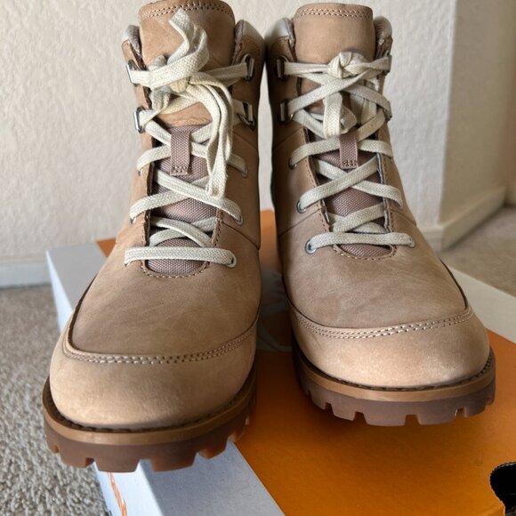 Timberland Ellendale Women's 9.5M Lace-Up Boots Light Beige Nubuck - Picture 6 of 16